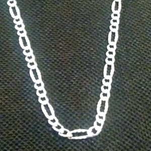 NEW-18" FIGARO STERLING CHAIN.(R19)
